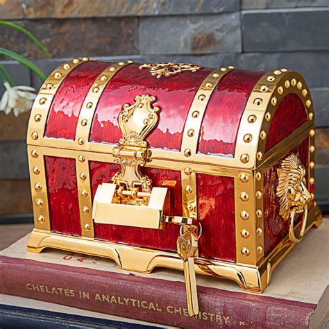 metal treasure chest box|treasure chest storage box large.